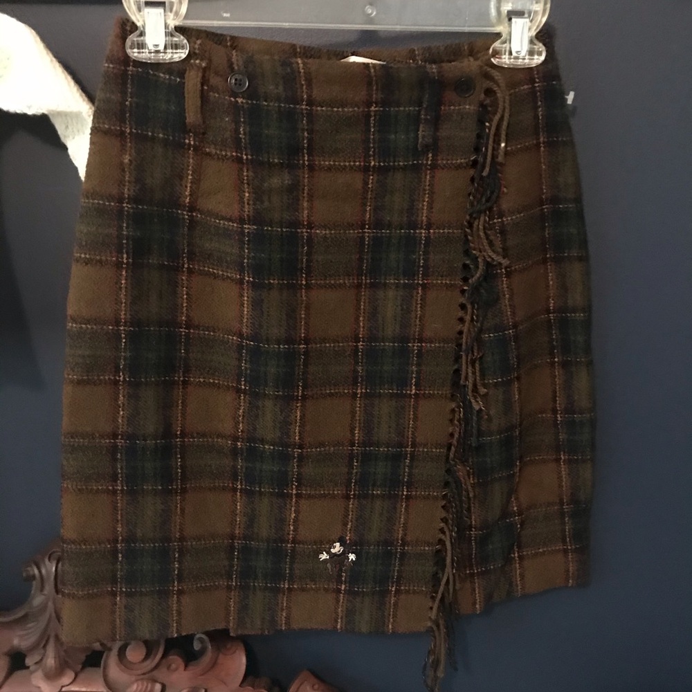 Donaldson plaid wool mini skirt